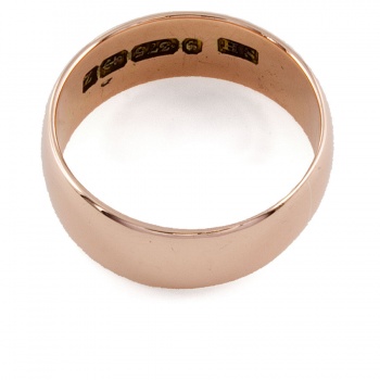 9ct rose gold vintage Wedding Ring size O